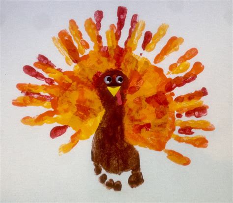 Thanksgiving Crafts Handprint And Footprint Turkey Turkey Handprint