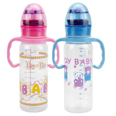 250ml Cute Baby Bottle Infant Newborn Children Learn Feeding Drinking