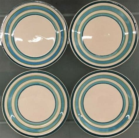 Royal Norfolk Set Of Plates Stoneware Kitchen Dining Blue