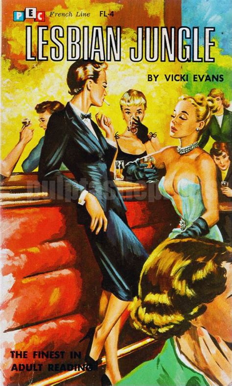 The Cover To Lesbian Jungle By Vick Evans With An Image Of Two Women Talking