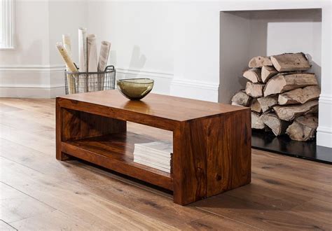 Buy Wooden Coffee Table Solid Sheesham Wood Coffee Table Online In