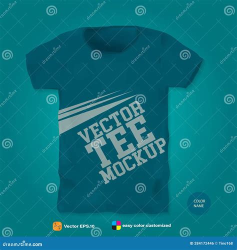 T Shirt Design Template T Shirt Mockup Vector Illustration Stock
