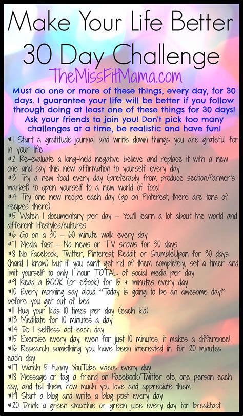 30 Day Life Challenge