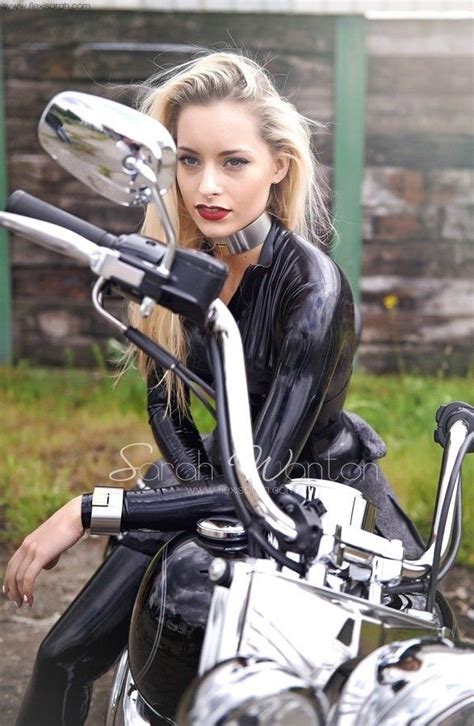 biker babe latex catsuit leather bdsm biker leather leather jewelry lady biker biker girl