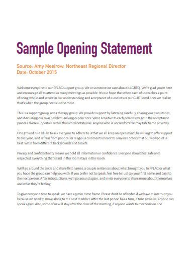 23 Opening Statement Templates In Pdf Doc