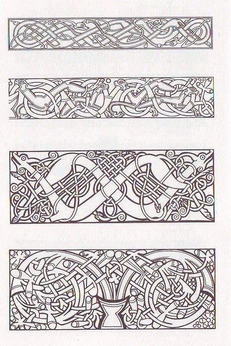 Celtic Animals Viking Pattern Viking Embroidery Celtic Animals