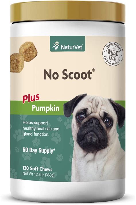 Naturvet No Scoot Plus Pumpkin Soft Chew Support Healthy Bowels For