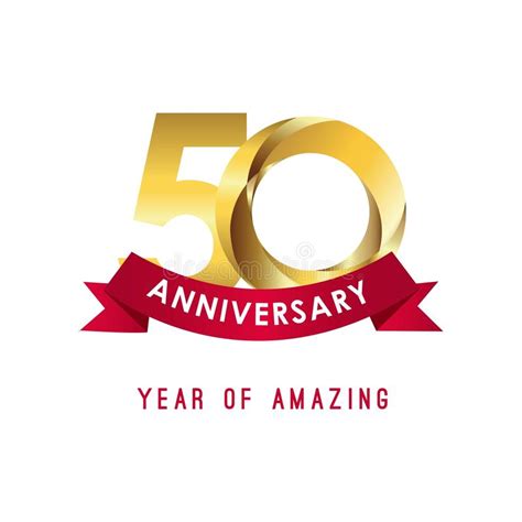 50 Year Anniversary Year Of Amazing Vector Template Design Illustration