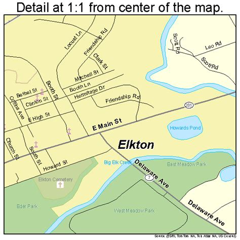 Elkton Maryland Street Map 2425800