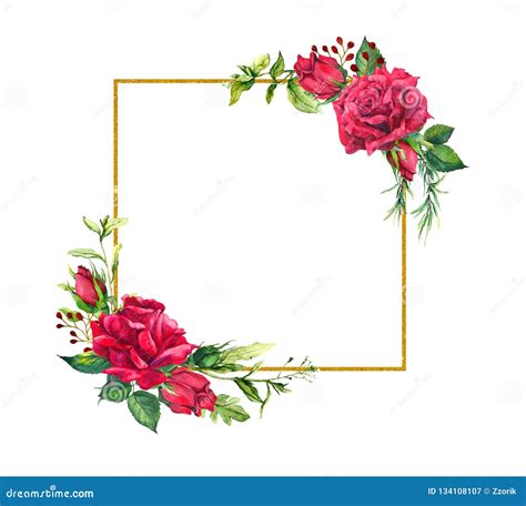 Square Golden Frames Set Vector Illustration 222648348