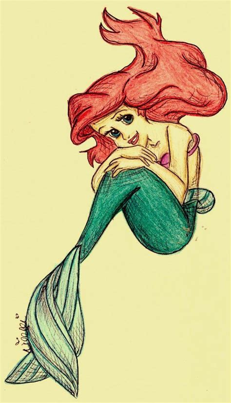 The Little Mermaid By Lilnikiwi On Deviantart Little Mermaid Drawings Mermaid Drawings
