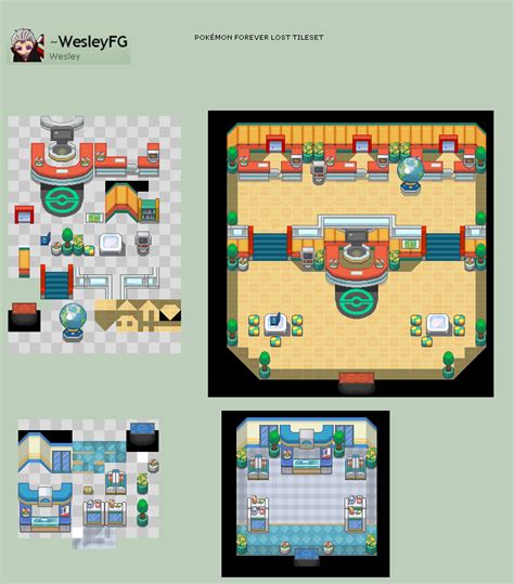 Indoor Tileset Pc And Mart Pokemon Forever Lost By Wesleyfg On Deviantart