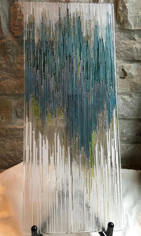 Fused Glass Art Panel Rain Storm Delphi Artist Gallery Fused
