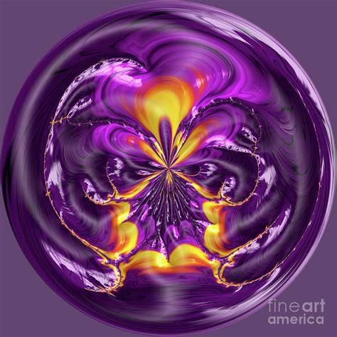 Woven Purple Orb Digital Art By Elisabeth Lucas Fine Art America