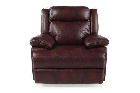 Turn empty space into a reading nook with this swivel barrel chair. Contemporary 43" Swivel Recliner in Dark Burgundy | Mathis Brothers Furniture