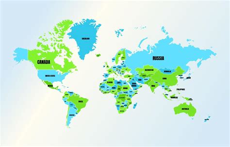Green And Blue Color Map World Globe 7023050 Vector Art At Vecteezy