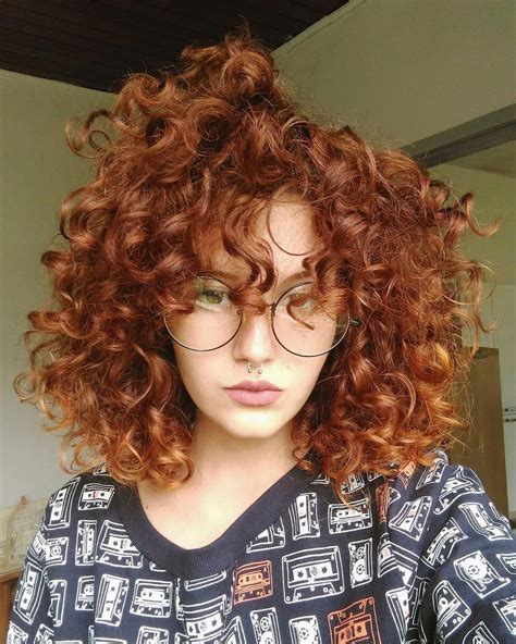 Red Head Curls Curlyhairwithbangs Short Curly Mohawk Curly Hair With