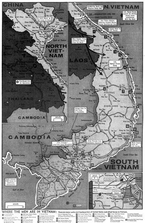 Vietnam War Map Corps To Corps 1968 Click Americana