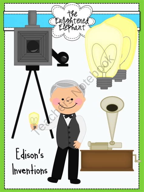 Inventions Of Thomas Edison Clip Art Product From The Enlightened