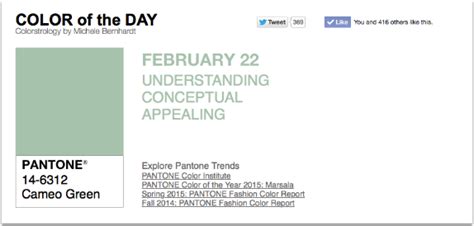 Appart Mobile Art Pantone Color Of The Day ‘cameo Green