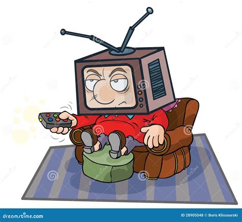 Cartoon Tv Man Stock Illustration Illustration Of Electronic 28905048