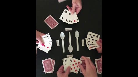 Instead of grabbing the spoons when somebody get a 3 of a kind, we just drop the card on the table. How To Play Spoons - YouTube