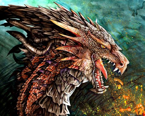 Increíble Dragón Escupiendo Fuego Imagenes Y Carteles