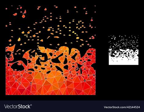 Lowpoly Boiling Liquid Icon With Flame Royalty Free Vector