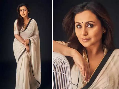 Rani Mukerji Stuns In An Elegant White Saree For The Promotions Of Mrs Chatterjee Vs Norway