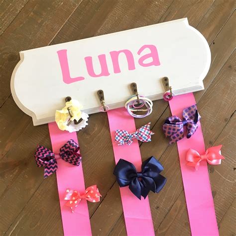 Hair Bow Holder Personalized Hair Bow Holder For Girls Etsy