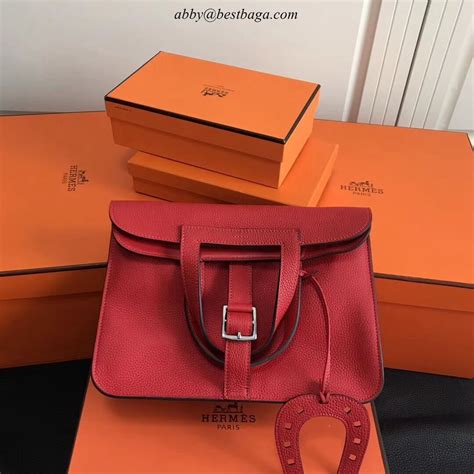 Hermes Halzan Togo Leather Bag Size30x28cm1cm039inch Original