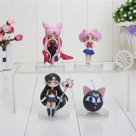 4pcsset 6cm Japanese Anime Sailormoon Sailor Moon Pvc Action Figure