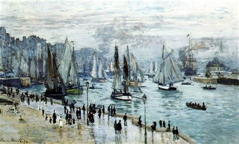 Fishing Boats Leaving The Harbor Le Havre 1874 Claude Monet