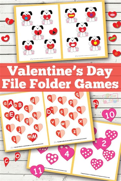Valentines Day File Folder Game - itsybitsyfun.com
