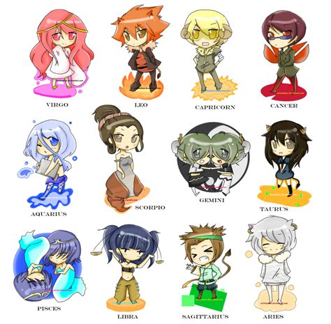 Zodiac signs by ~erichankun on deviantART | Zodiac characters, Anime zodiac, Zodiac signs