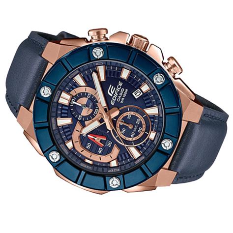 buy casio edifice blue leather men watch efr 569bl 2a online in uae sharaf dg