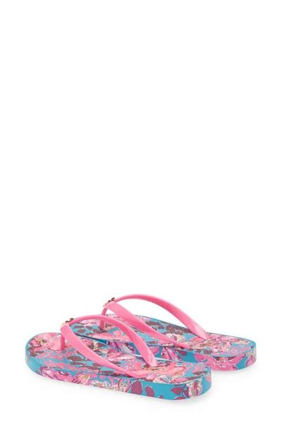 Lilly Pulitzer Pool Flip Flop In Blue Rhapsody Orchid You Not Shoe