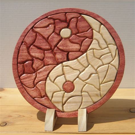 Mosaic Yin Yang Wooden Tray Puzzle By Puzzledone On Etsy Yin Yang