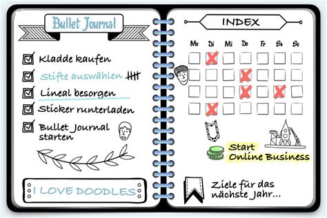 Bullet Journal Ideen Kostenlose Vorlagen Anleitung