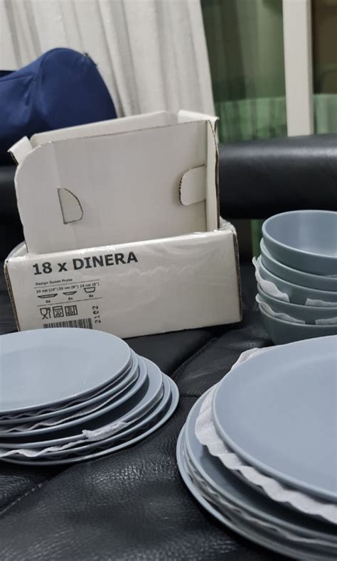 Ikea Plate And Bowl Set Dinera 18 Piece Service Beige Furniture