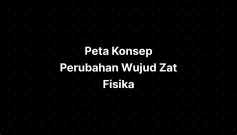 Peta Konsep Perubahan Wujud Zat Fisika Imagesee Sexiz Pix