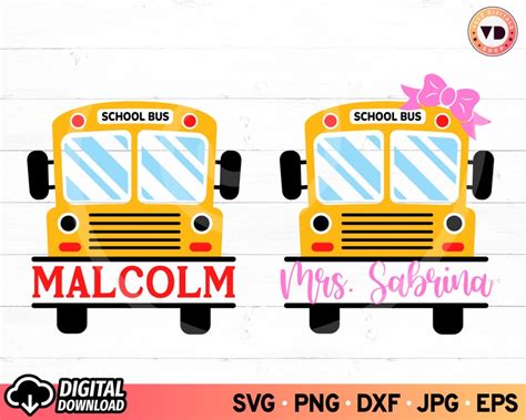 School Bus Monogram Svg School Bus Svg School Bus Driver Svg Etsy