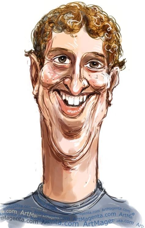 Mark Zuckerberg Caricature Cartoon Portrait Drawing By Caricaturist