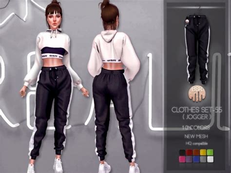 Clothes Set 55 Joggers Bd221 By Busra Tr At Tsr Sims 4 Updates