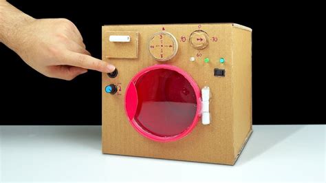 Diy How To Make Washing Machine From Cardboard At Home Youtube