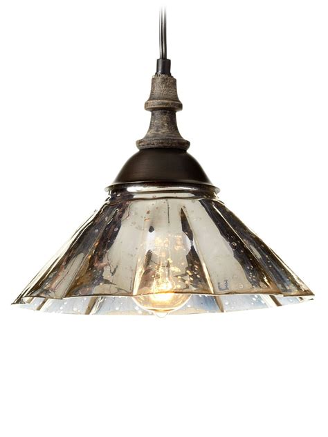 Fluted Mercury Glass Pendant By Stone And Aster At Gilt Glass Pendant Lamp Single Pendant