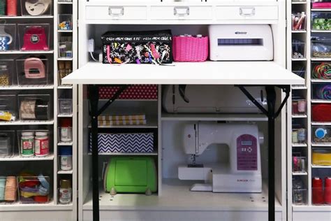 This Incredible Fold Away Crafting Station Turns Into A Cabinet When