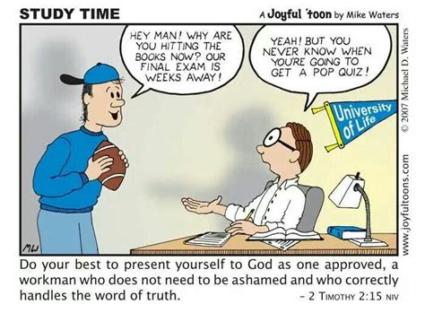 Christian Cartoons Biblical Inspiration Study Time