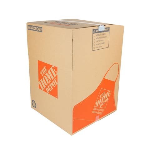 The Home Depot 24 In L X 24 In W X 34 In D Wardrobe Moving Box With