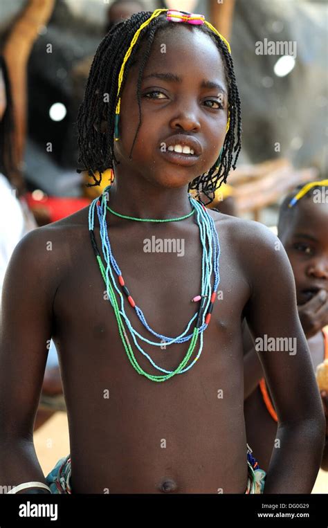 Zemba Girl Near Opuwo Namibia Stock Photo Alamy